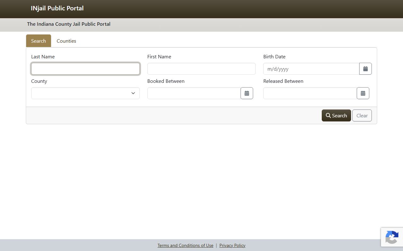 Union County inmate population INjail public access search portal